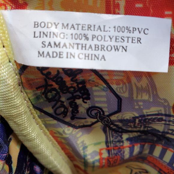 Samantha Brown Travel Bag Carry On Croc Embossed Red Weekender Handles 15x14x9" - Picture 14 of 16